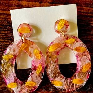 Handmade resin earrings